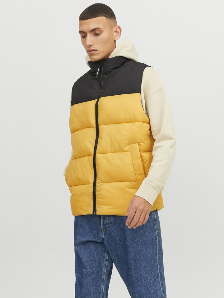 JACK & JONES male Pufferweste Pufferweste S Honey Gold, S Honey Gold