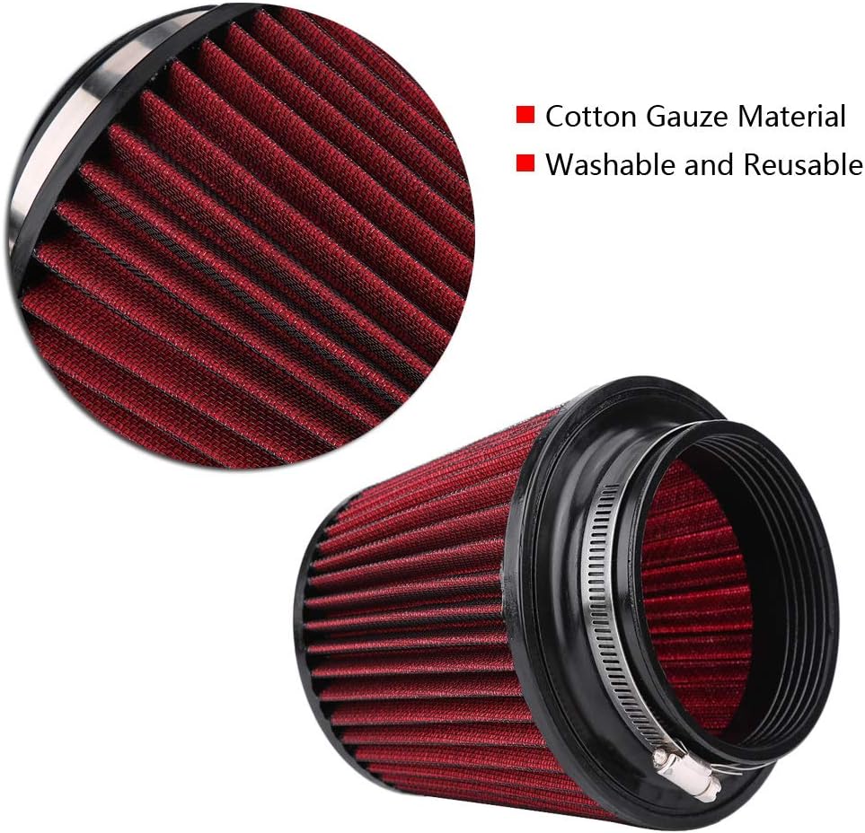 Universal Car Modification High Flow Einlass Lufteinlass Rundkegel Luftfilterreiniger 100mm für univ