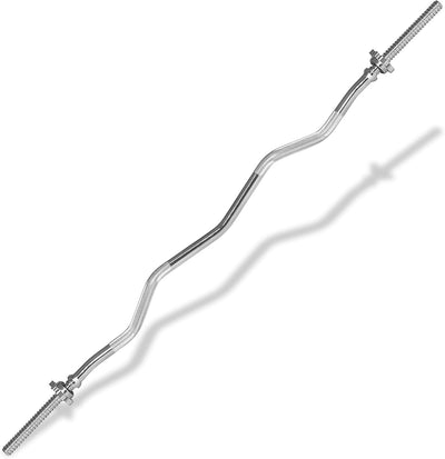 SPRINGOS Langhantelstange｜Riffelgriff｜Max. Belastung 160 kg｜Krafttraining｜Body Pump Silber 120 cm Ø2