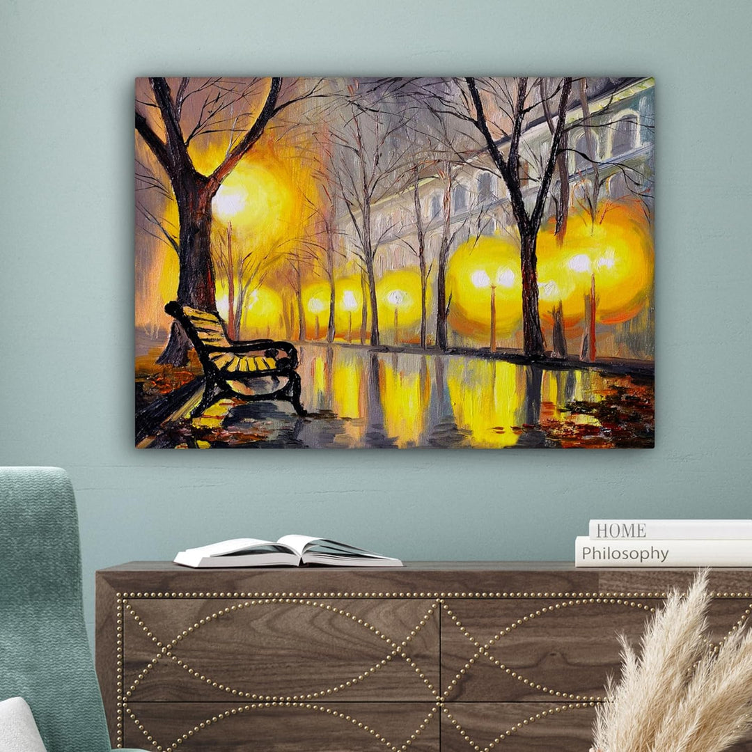 MuchoWow© Bilder 80x60 cm Wohnzimmer Deko Modern Wandbild Foto auf Leinwand Bild Schlafzimmer Room D