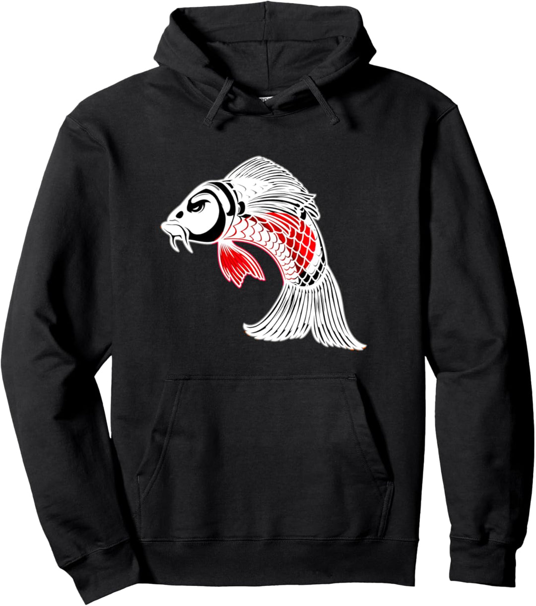 japanische Flagge Japan Hecht Mann Fishing Angler Carp Pullover Hoodie