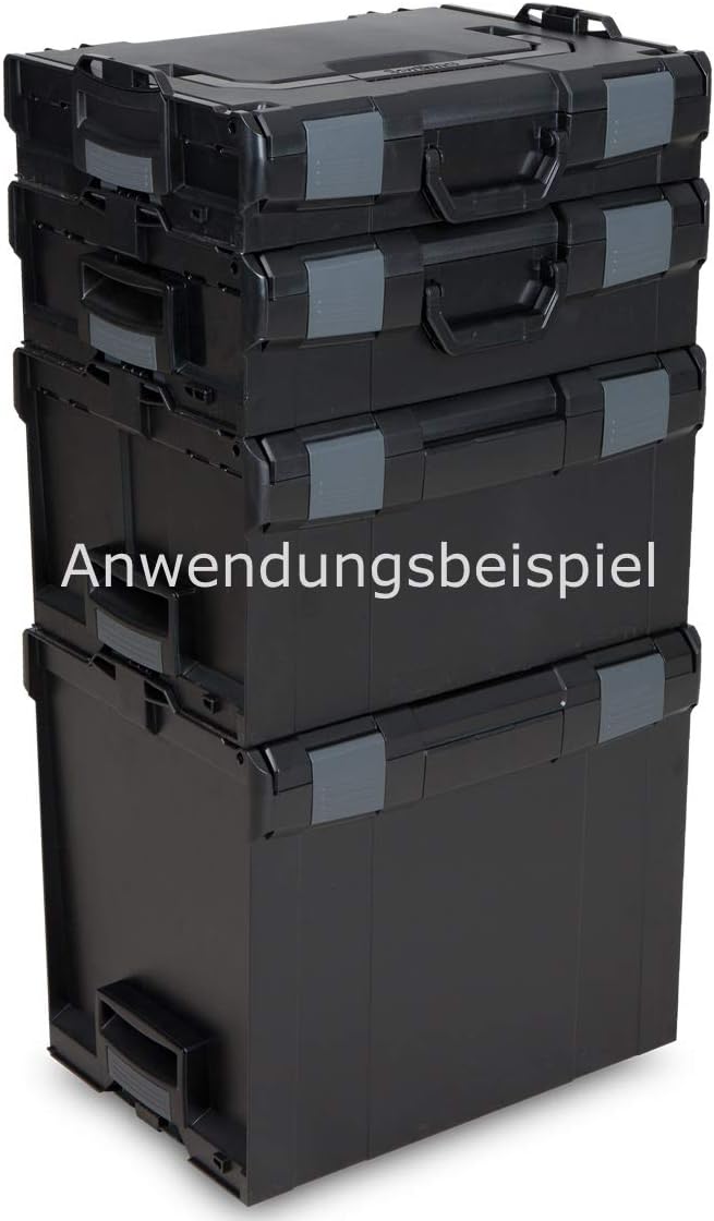L-BOXX® 374 Bosch Sortimo schwarz leer BSS Werkzeugkoffer Transportbox black, Schwarz