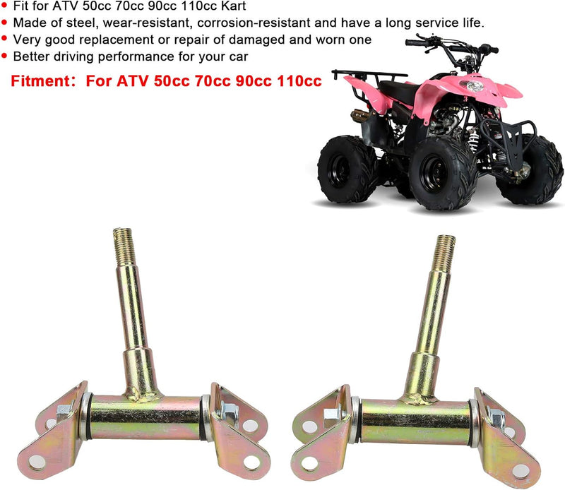 Achsschenkel-Spindel, 2 Stück Kart Achsschenkel-Spindel Vorne für China ATV 50-110CC UTV Quad-Bike-T