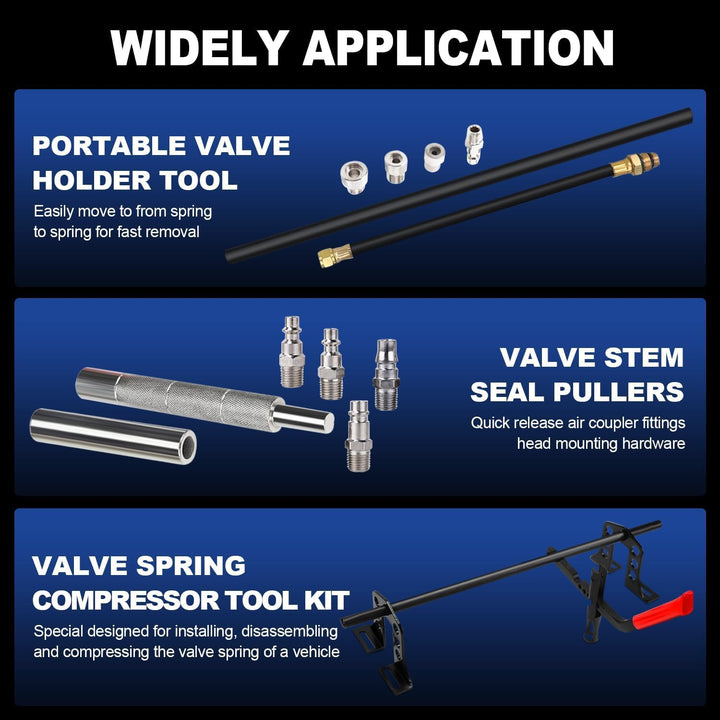 FreeTec Druckluft Ventilfederspanner Ventilschaftdichtung wechseln Montage Werkzeug Motorzylinder OH