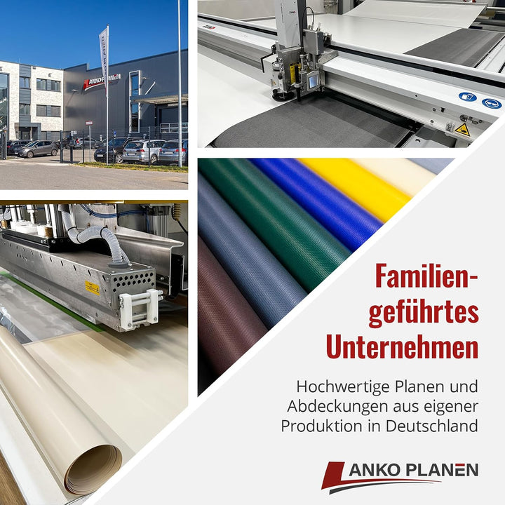 ANKO PLANEN PVC Abdeckplane 700 g/m² schwer wasserdicht UV-beständig reissfest – Matte LKW Plane für