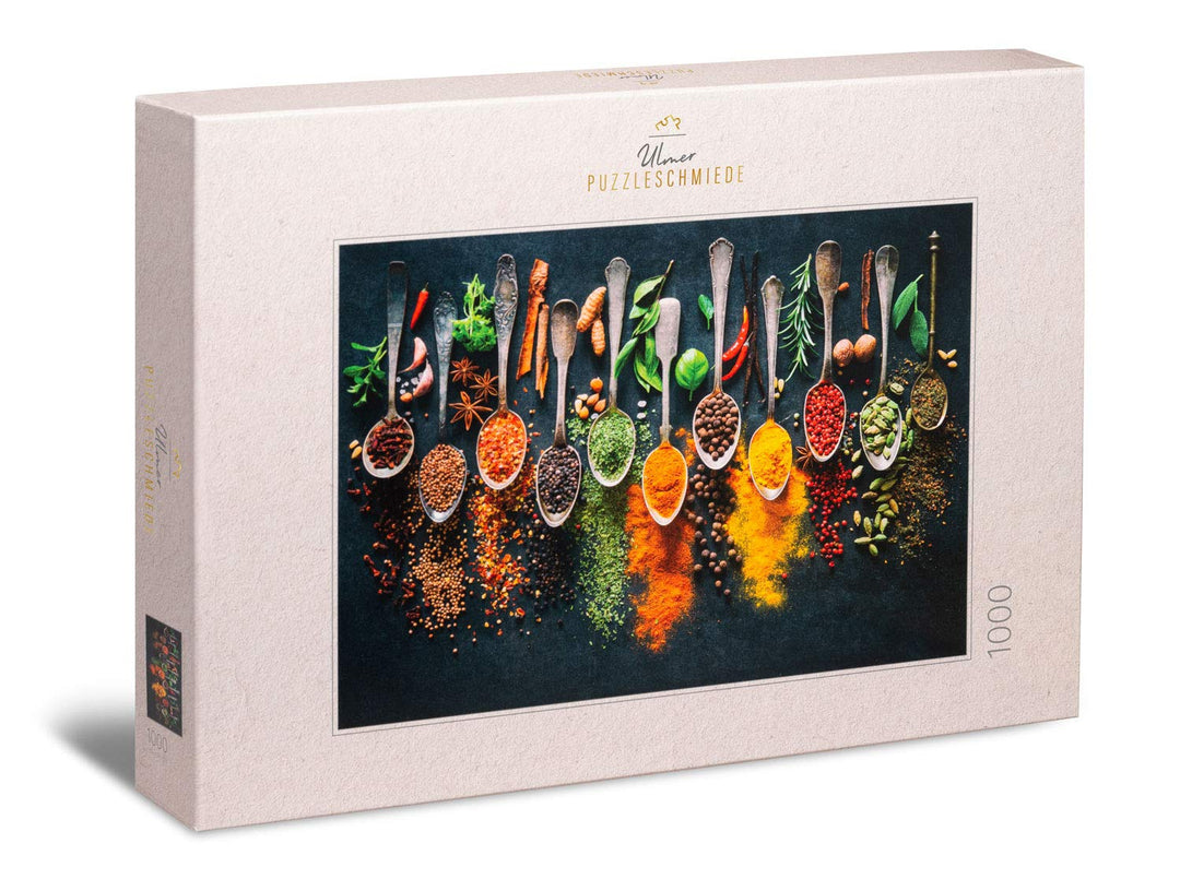 Ulmer Puzzleschmiede - Puzzle „Scharfe Farben“ – Klassisches 1000 Teile Premium-Puzzle Made in Germa