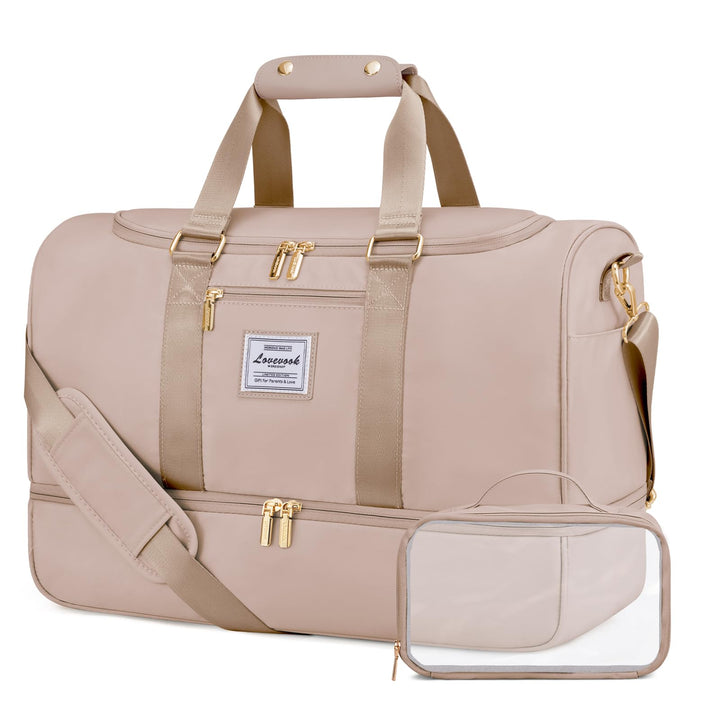 LOVEVOOK Sporttasche Reisetasche Gross, 50L Travel Bag mit Kulturtasche, Schuhfach &amp; Nassfach, Wasse