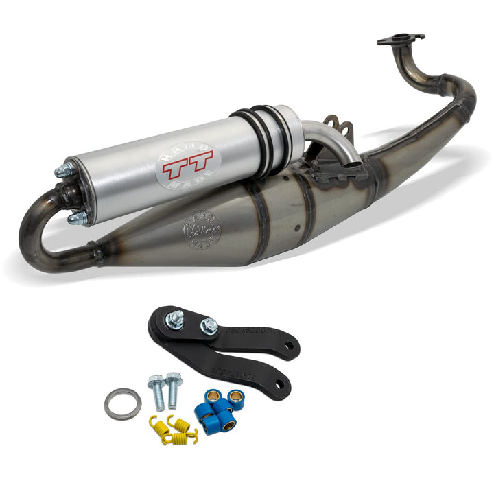 Auspuffanlage LeoVince Komplettanlage HAND MADE TT, Aluminium, mit Zulassung für Aprilia SR Stealth/