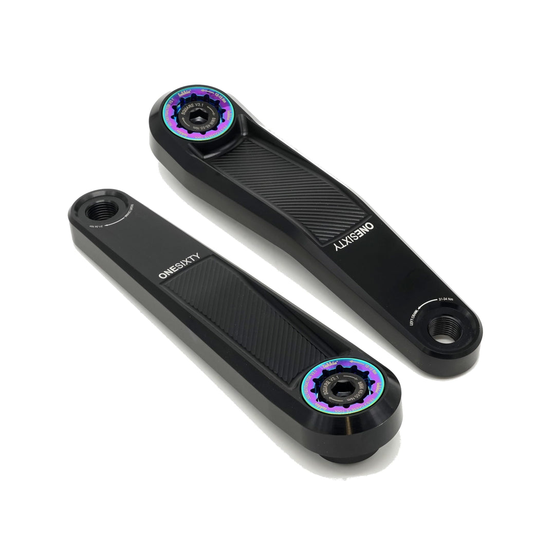 windmeile | Lekkie Buzz Bars Pedalarme, Left Offset Square Drive 160mm, V3.1, Schwarz/Rot/Silber/Sli