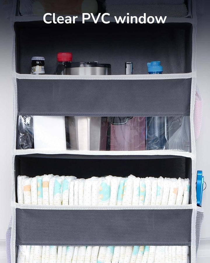 ULG Tür-Organizer, 1 Pack, 5 grosse Taschen, 10 Mesh-Seitentaschen, 20 kg Tragkraft, für Spielzeug,