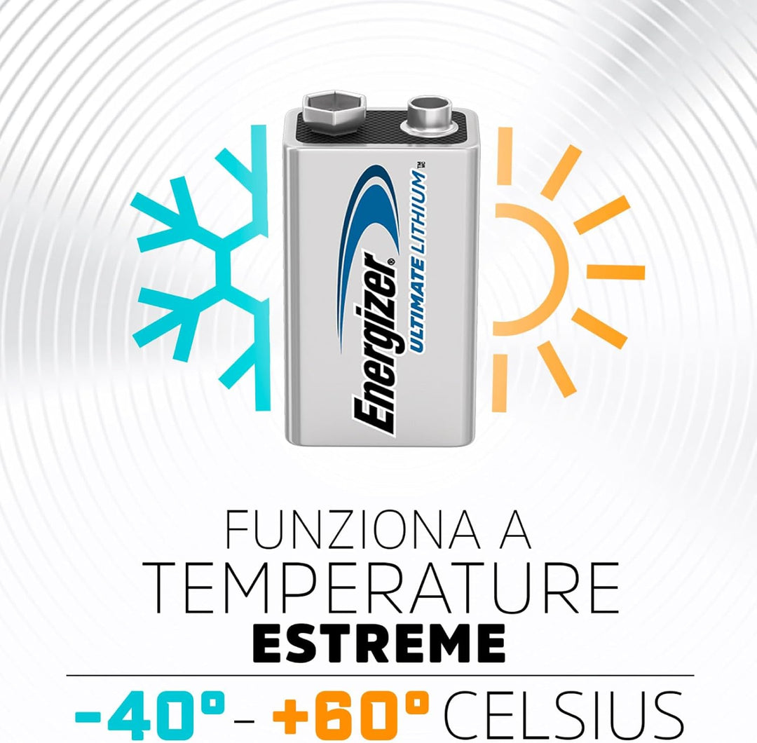 Energizer L522-8 Lithium Energizer Ultimate 9V Block Batterie 6LR61, 8er pack