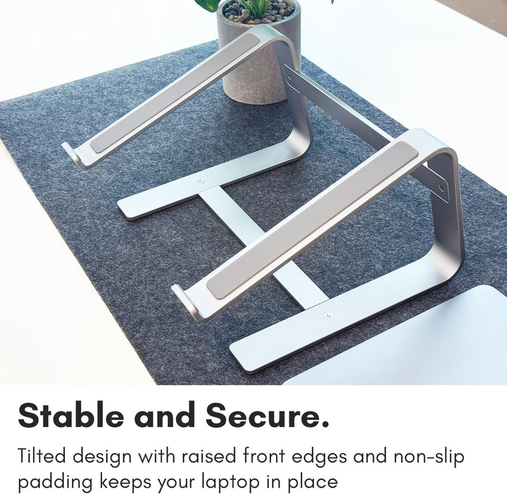 Macally Laptop-Ständer aus Aluminium für den Schreibtisch, funktioniert mit Allen MacBook/Pro/Air un