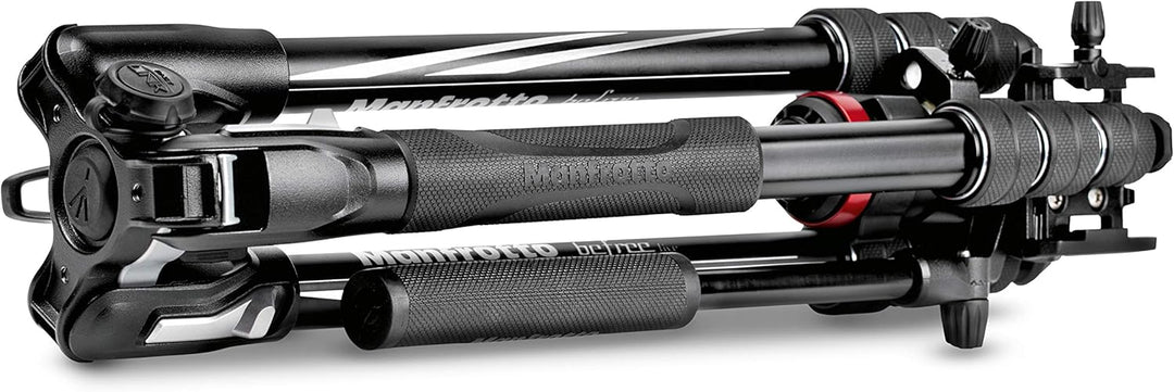 Manfrotto Travel Befree Live Aluminium Stativ Twist, Videokopf, schwarz, kompakt (MVKBFRT-LIVEUS) Be
