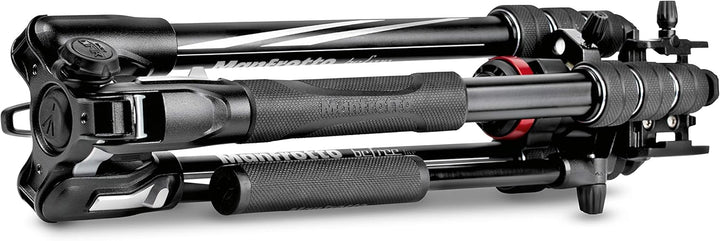 Manfrotto Travel Befree Live Aluminium Stativ Twist, Videokopf, schwarz, kompakt (MVKBFRT-LIVEUS) Be