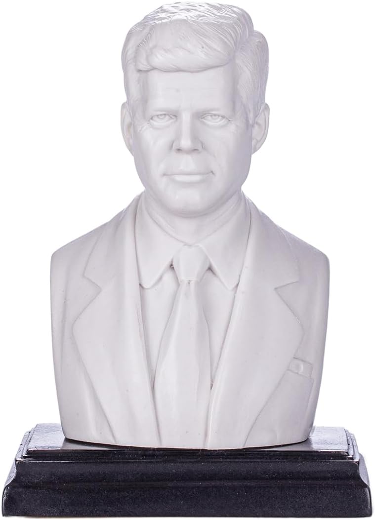 Amerikanischer Präsident John F. Kennedy marmor Büste Statue Skulptur 13,5 cm