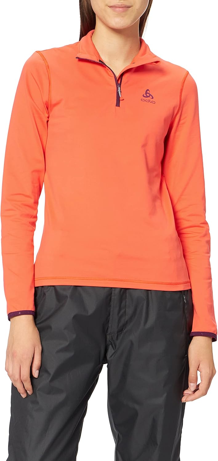 Odlo Damen Midlayer 1/2 Zip Alagna Pullover XL Hot Coral, XL Hot Coral