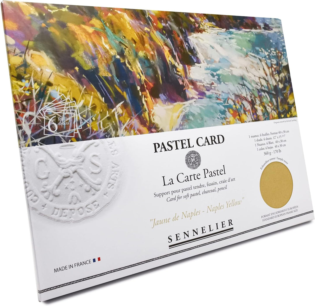 Sennelier La Carte Pastell Karten-Pochette, 40 x 27,9 cm, Monochromatisch, Neapelgelb Monochromatisc