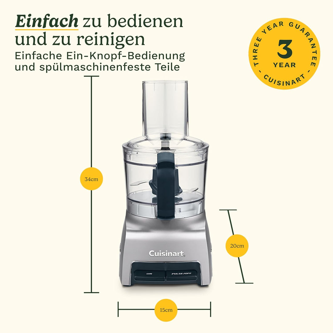 Cuisinart FlexPrep® 1,1L Küchenmaschine | All-in-One: Hacken, Raspeln, Pürieren, Schlagen | Edelstah