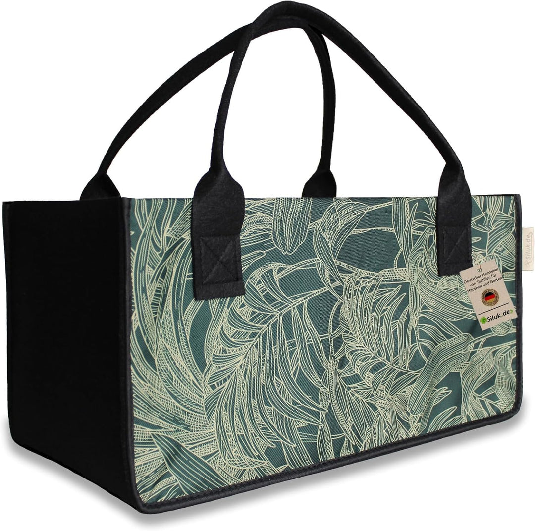 2 Stück Filztaschen Einkaufstasche Kaminholztasche Kaminholzkorb Filz Zeitungsständer Zeitungskorb (