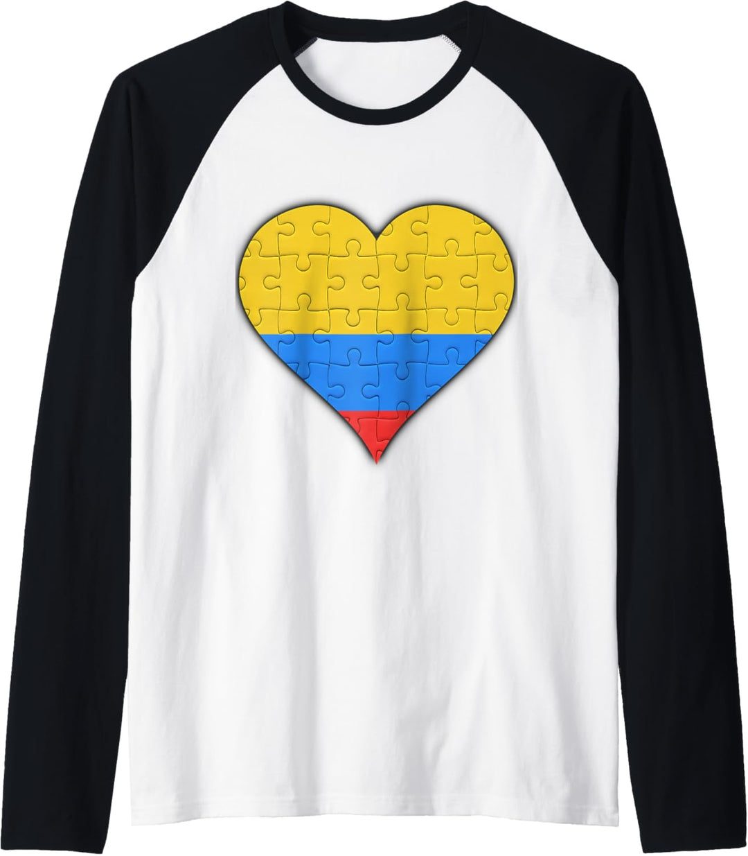 Kolumbien Kolumbianische Flagge Herz Raglan