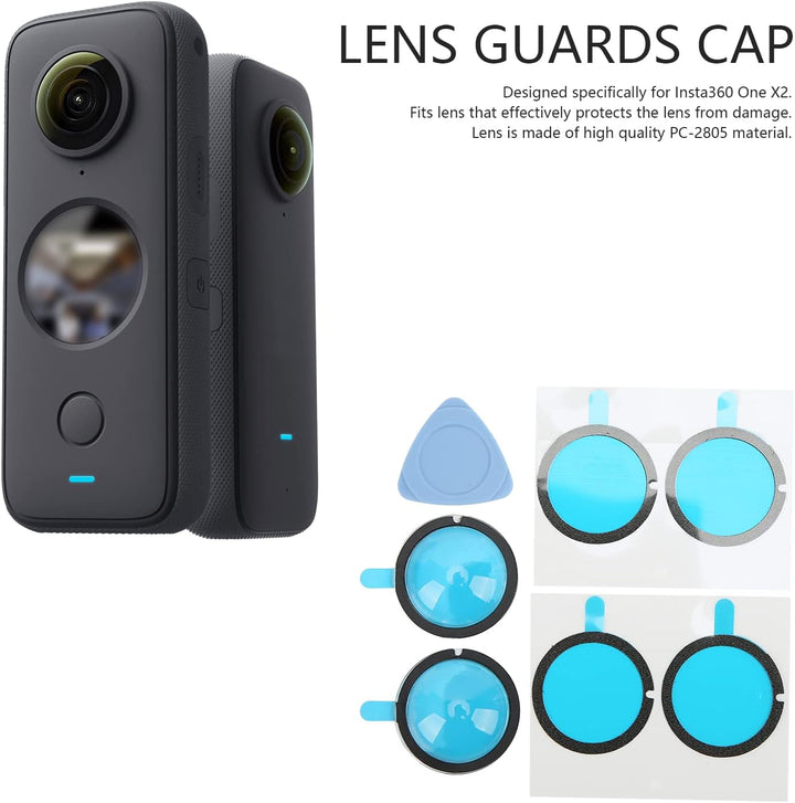 ciciglow für Insta 360 ONE X2 Lens Guards Cap, Double Lens Guards, Double Layer Optical Coating, Sch