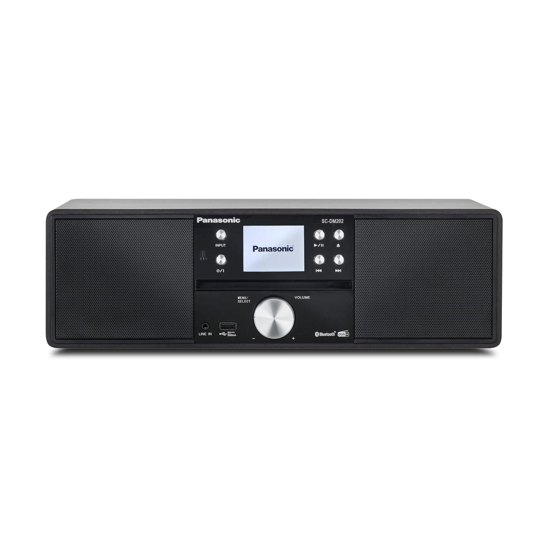 Panasonic SC-DM202EG-K Kompaktes Micro HiFi Stereosystem mit CD, DAB+/FM Radio, USB und Bluetooth, 2