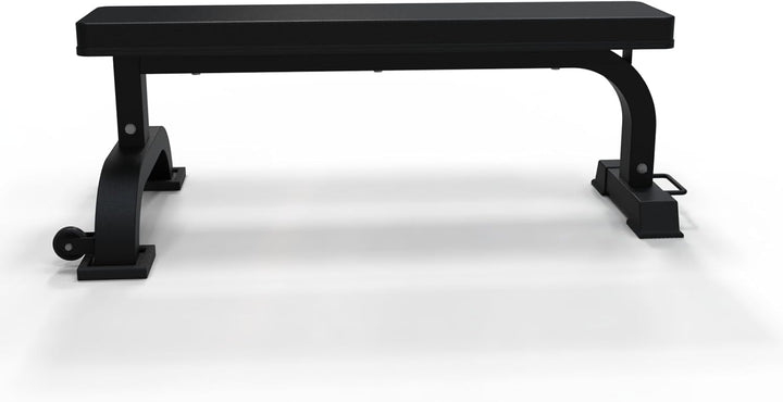 Bad Company Hantelbank I Flachbank 110 x 66 x 41 cm I Trainingsbank für das Krafttraining zuhause I