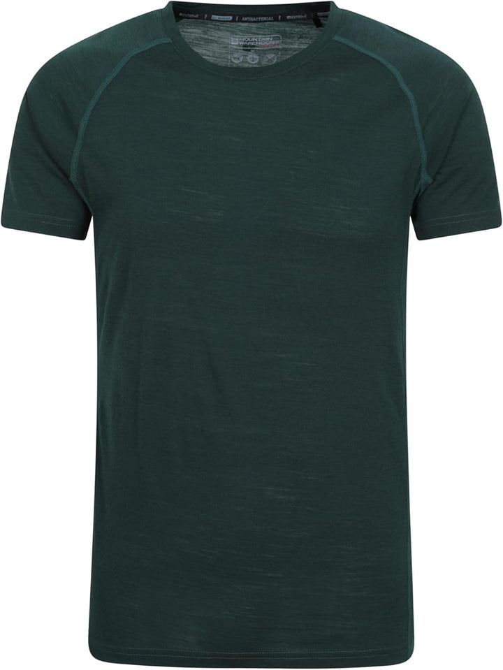 Mountain Warehouse Summit Merino Herren T-Shirt Unterhemd Thermounterwäsche Funktionsunterwäsche Ski