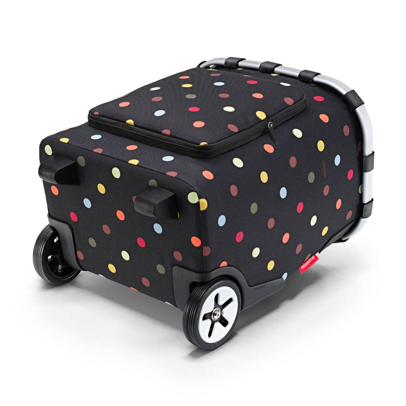 reisenthel carrycruiser Plus dots – Tragbarer Einkaufstrolley mit stabilem Aluminiumrahmen, Schulter