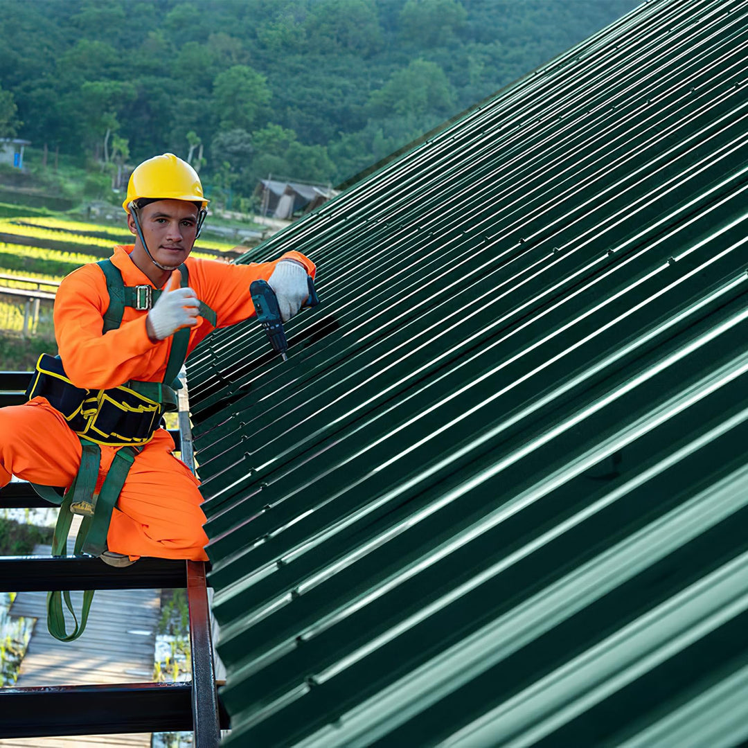 Trapezblech 12 PCS Grau Dachbleche Verzinkt Metall Profilblech 129 * 46cm|7m² Dach Gartenhaus Geräte