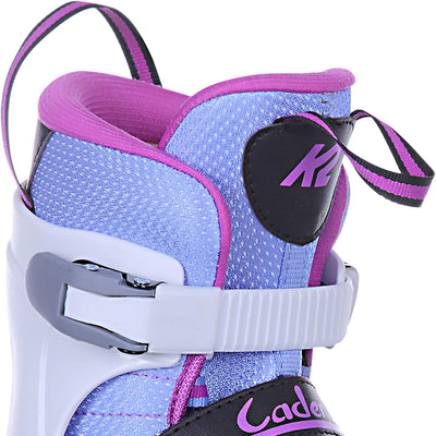 K2 Mädchen Cadence Jr Girl Inline Skates L (EU: 35-40 / UK: 3-7 / US: 4-8) White - Light Blue - Pink