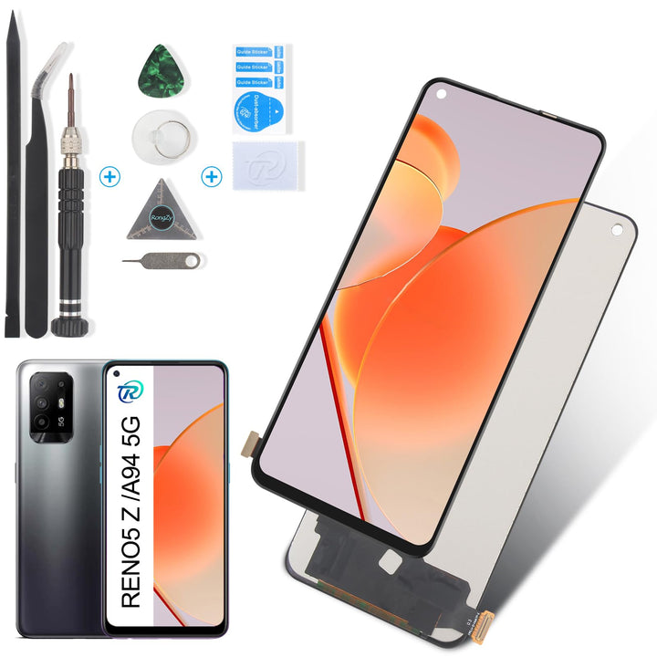 RongZy Display für Oppo A94 5G /RENO5 Z CPH2211 LCD Bildschirmersatz Digitizer Touchscreen Montiert