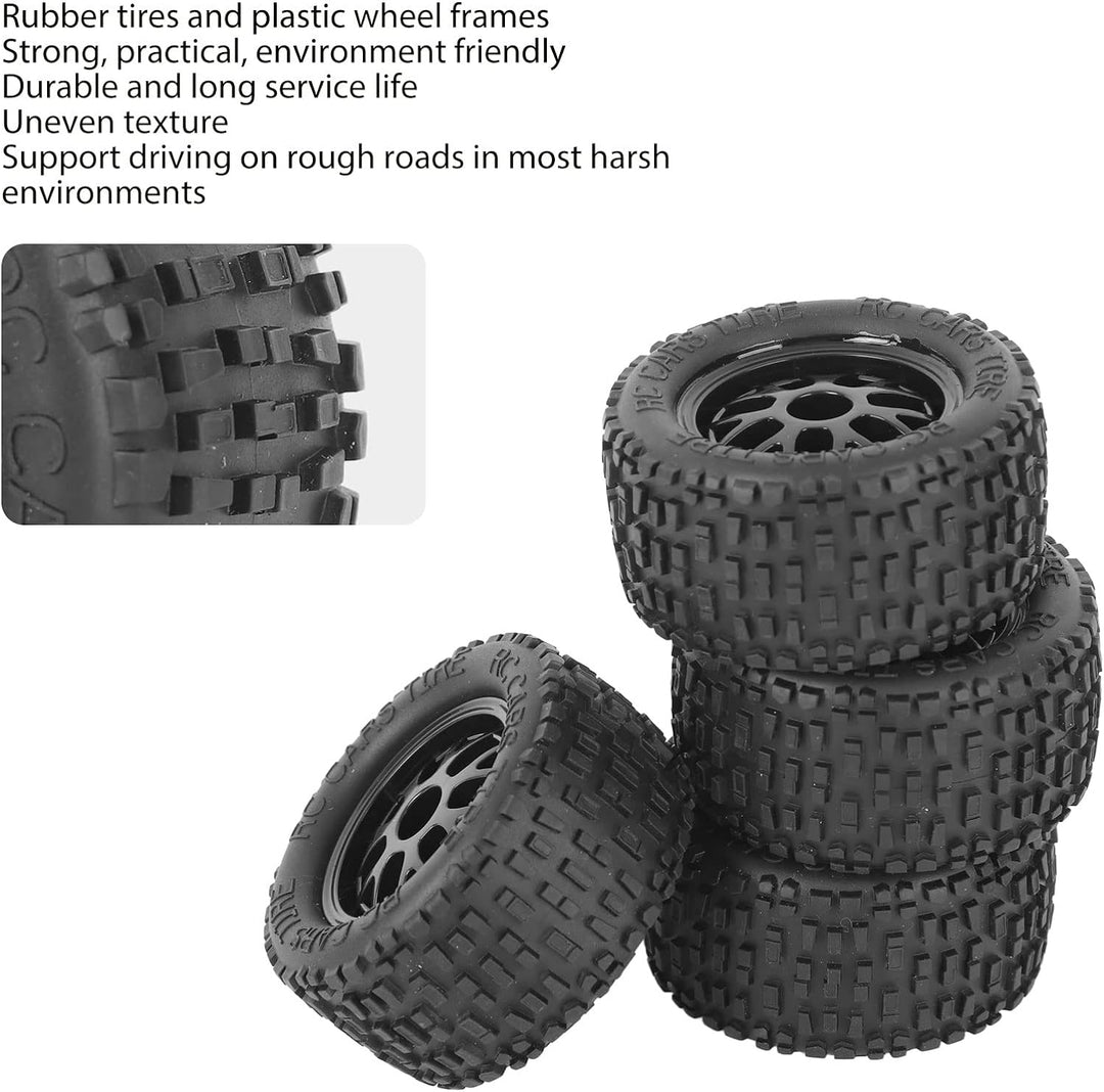 SUNGOOYUE RC Gummireifen, 4 Stück Universal Truck Wheel RC Ersatzteil für 1:14 1:16 1:18 Automodell