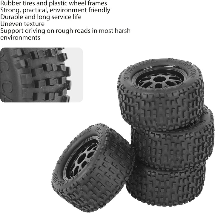 SUNGOOYUE RC Gummireifen, 4 Stück Universal Truck Wheel RC Ersatzteil für 1:14 1:16 1:18 Automodell