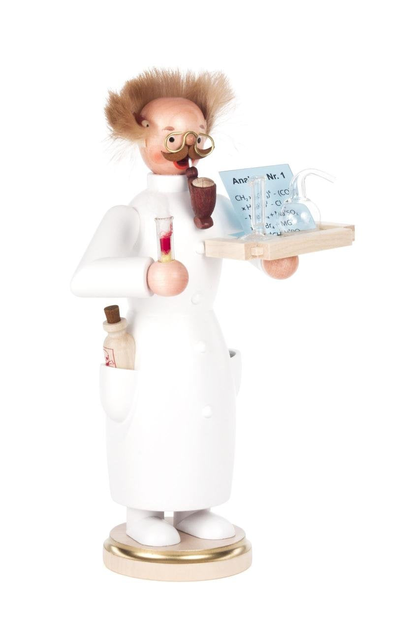 Räuchermännchen Chemiker - 20cm - Original Erzgebirge Räuchermann - Dregeno Seiffen