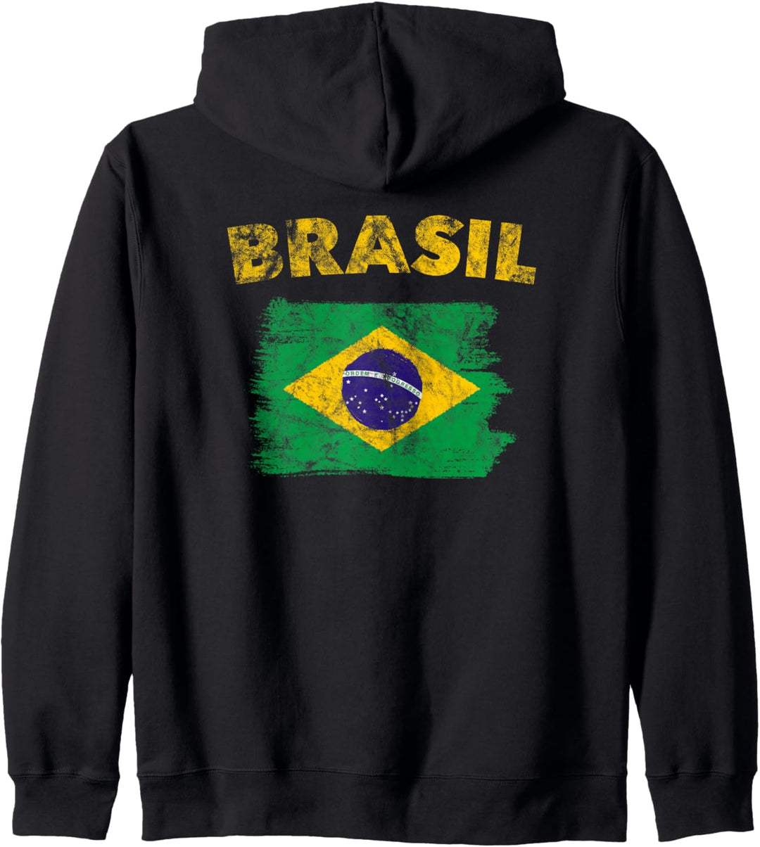 Brasilien-Flagge (Distressed) – Brasil Kapuzenjacke