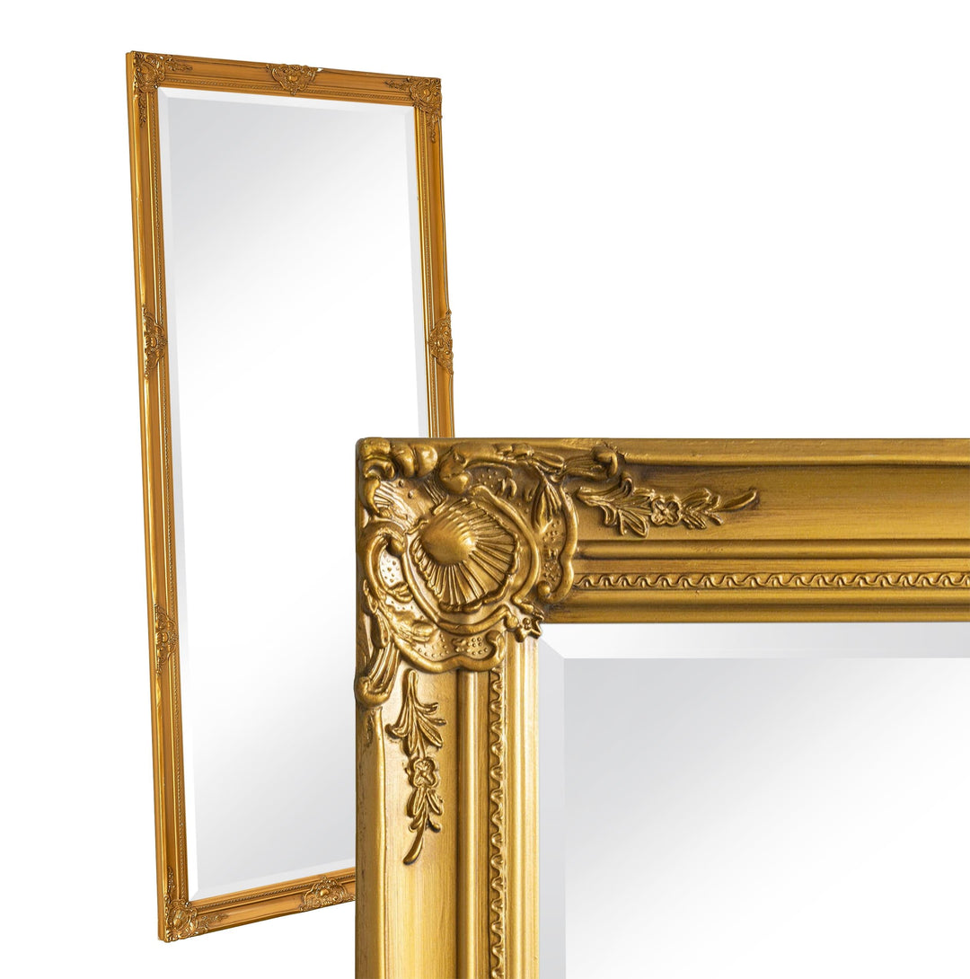 Wholesaler GmbH LC Home Wandspiegel Barock Gold ca. 180 x 80 cm Antik-Stil m. Facettenschliff XL Gan