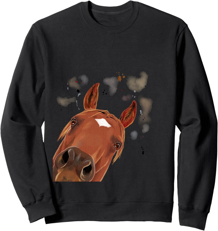 Neugieriges Pferde Sweatshirt