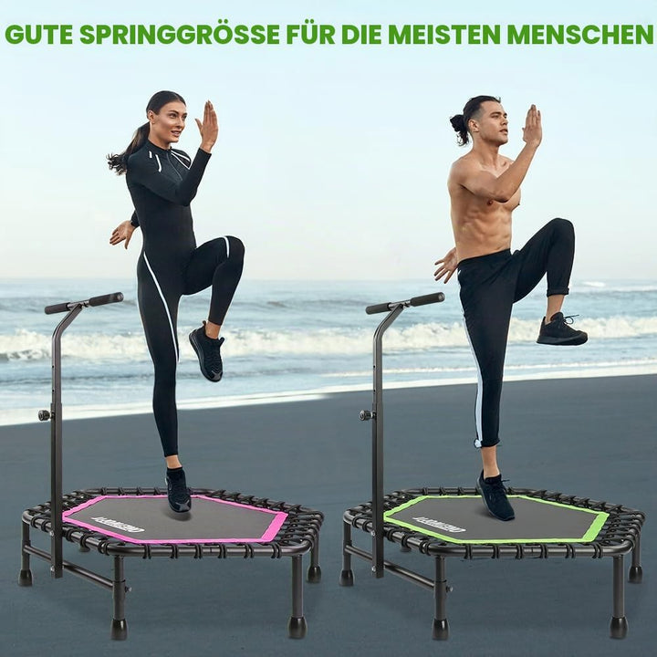 ONETWOFIT 114cm Trampolin Outdoor,Rückprall Trampolin für Erwachsene, Leises Mini Trampolin für das