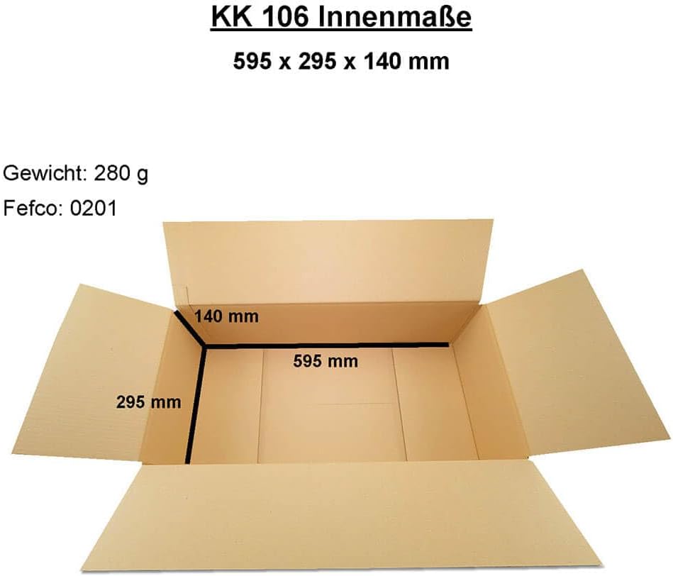 50 Faltkartons 60x30x15cm braun KK 106 1 wellig rechteckige Versandkartons | DHL M Päckchen | DPD L