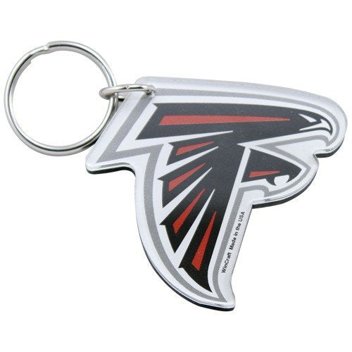 WinCraft Atlanta Falcons High Definition Logo Schlüsselanhänger Atlanta Falcons, Schwarz Einheitsgrö