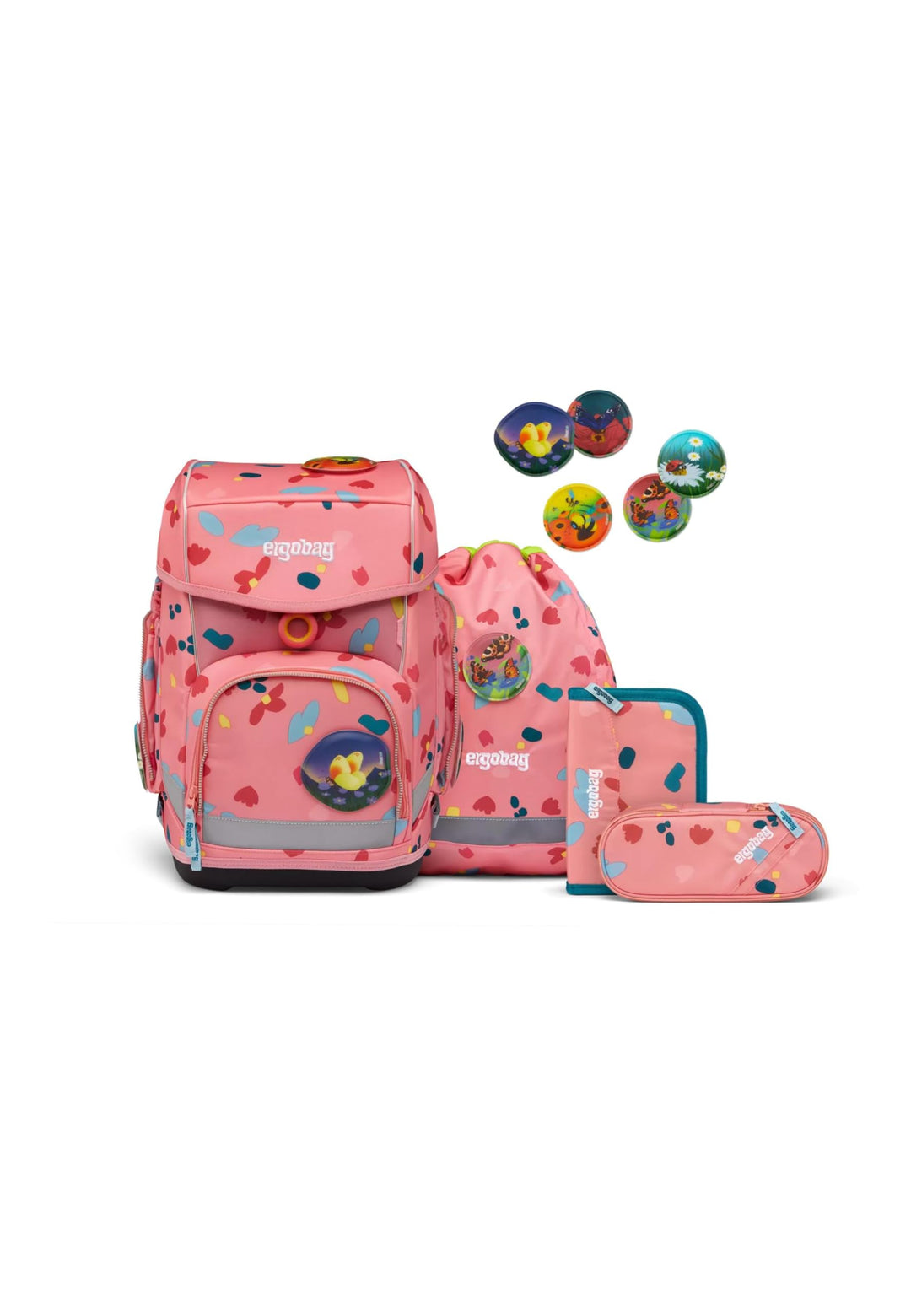 ergobag cubo Set ergonomischer Schulrucksack Klassisch 5-teilig 1. Klasse Grundschule Einheitsgrösse