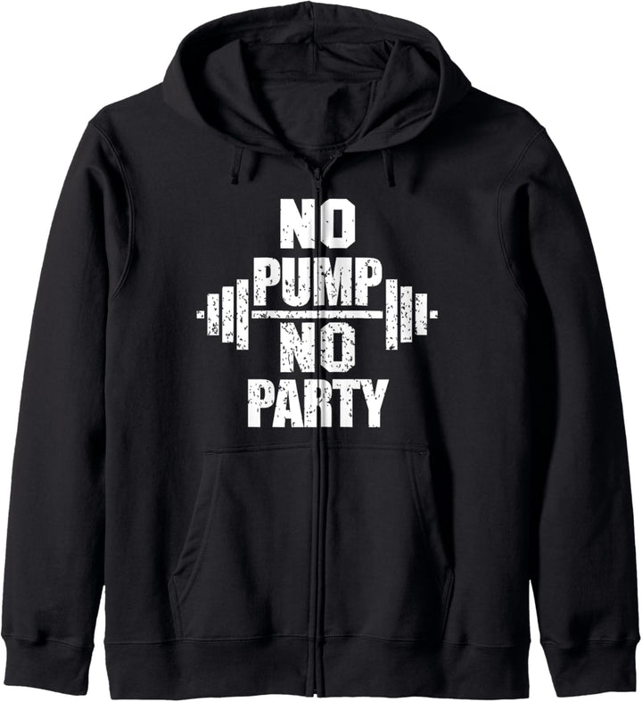 No Pump No Party — Lustiges Fitnesstraining Kapuzenjacke