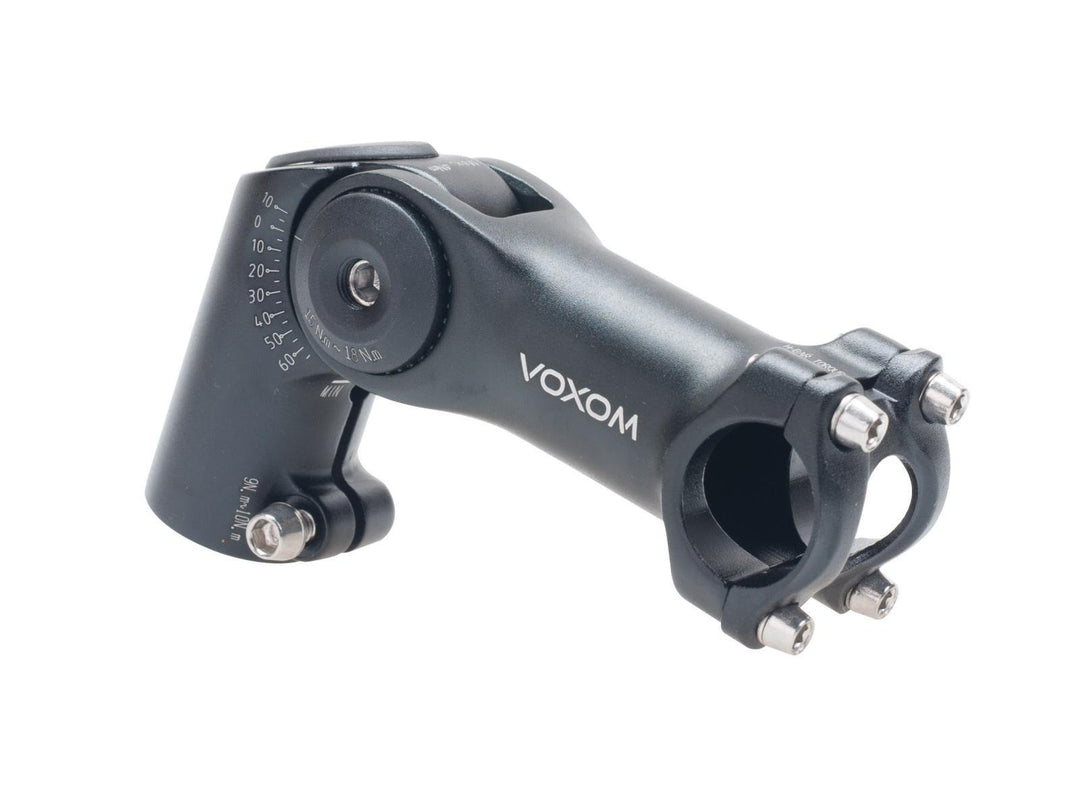 Voxom Vb3 25,4mm, 80mm Höhenverstellbar, -10/+65° Vorbau, Schwarz, 25.4 25,4mm/100mm Länge, 25,4mm/1