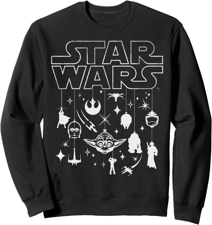 Star Wars Group Shot Christmas Ornament Collage Sweatshirt