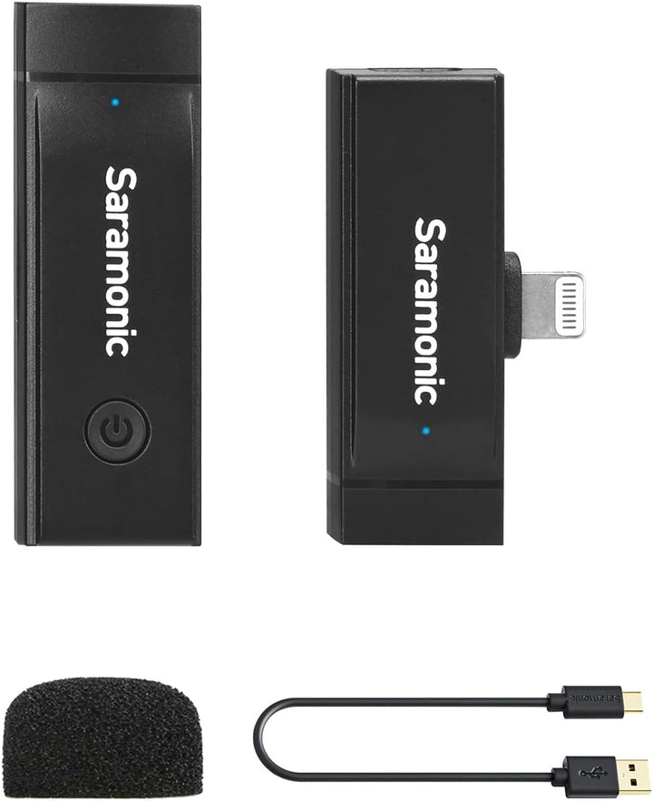 Saramonic Blink GO Drahtloses Lavalier Mikrofon für iPhone iPad, 50M Reichweite, 2.4GHz Mini Ansteck