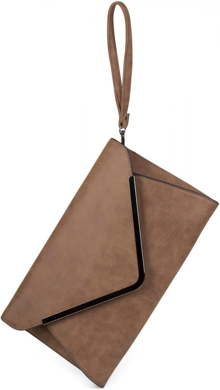 styleBREAKER Envelope Clutch, Abendtasche im Kuvert Design mit Schulterriehmen und Trageschlaufe, Da