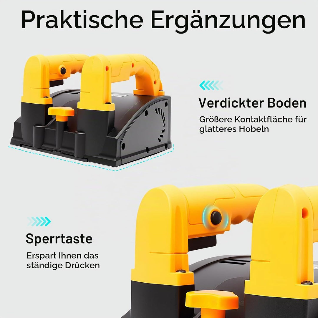 Betonfräse, Sanierungsfräse Elektrische, 220V│1200W│1000-4000r/min, Betonschleifer mit Vakuumsystem,