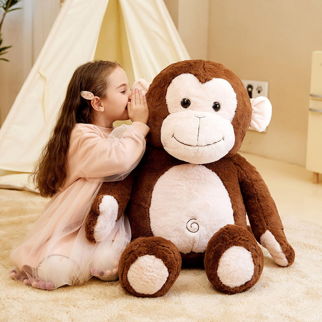 IKASA Gross AFFE Kuscheltier Riesen Stofftier,78cm Gross Plüschtier Riesige Plüsch Spielzeug Jumbo P