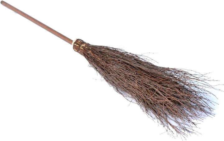 BOOGARDI 2X Reisigbesen Birke 160 x 25 cm mit Stiel · Hexenbesen · Kehrbesen aus Birkenreisig · ergo